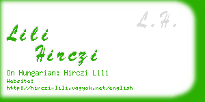 lili hirczi business card